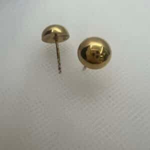 Pendientes de plata chapados en oro amarillo