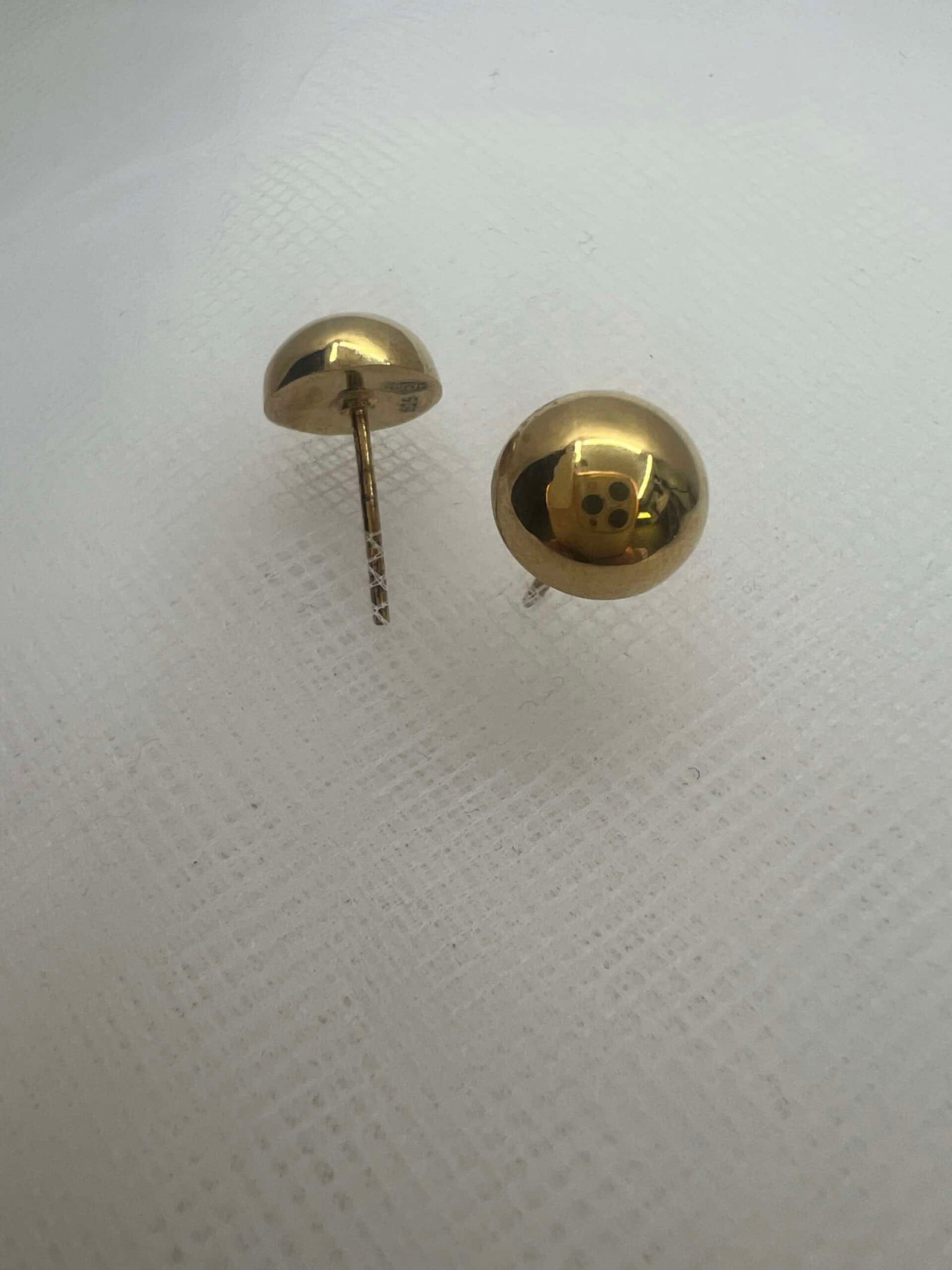 Pendientes de plata chapados en oro amarillo