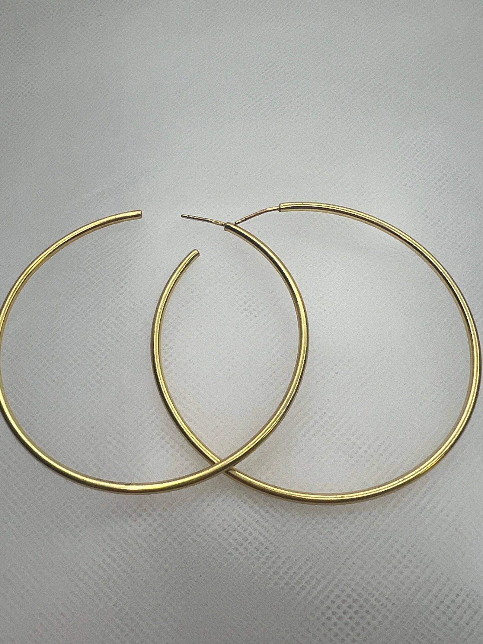 Pendientes aros de plata chapados en oro amarillo