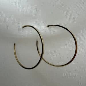 Pendientes aros de plata chapados en oro amarillo