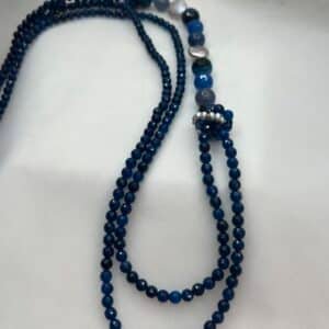 Collar de ágatas y perlas naturales