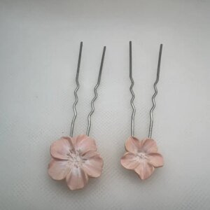 Tocado flores rosas de porcelana