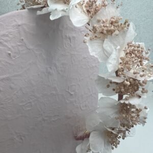 Tocado diadema de flores preservadas