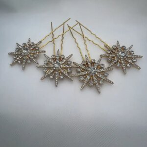 Tocado estrellas doradas con circonitas