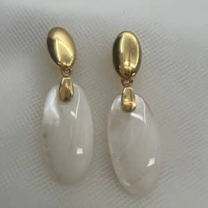 Pendientes largos de piedra natural
