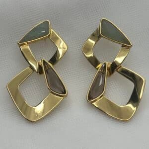 Pendientes largos piedra natural