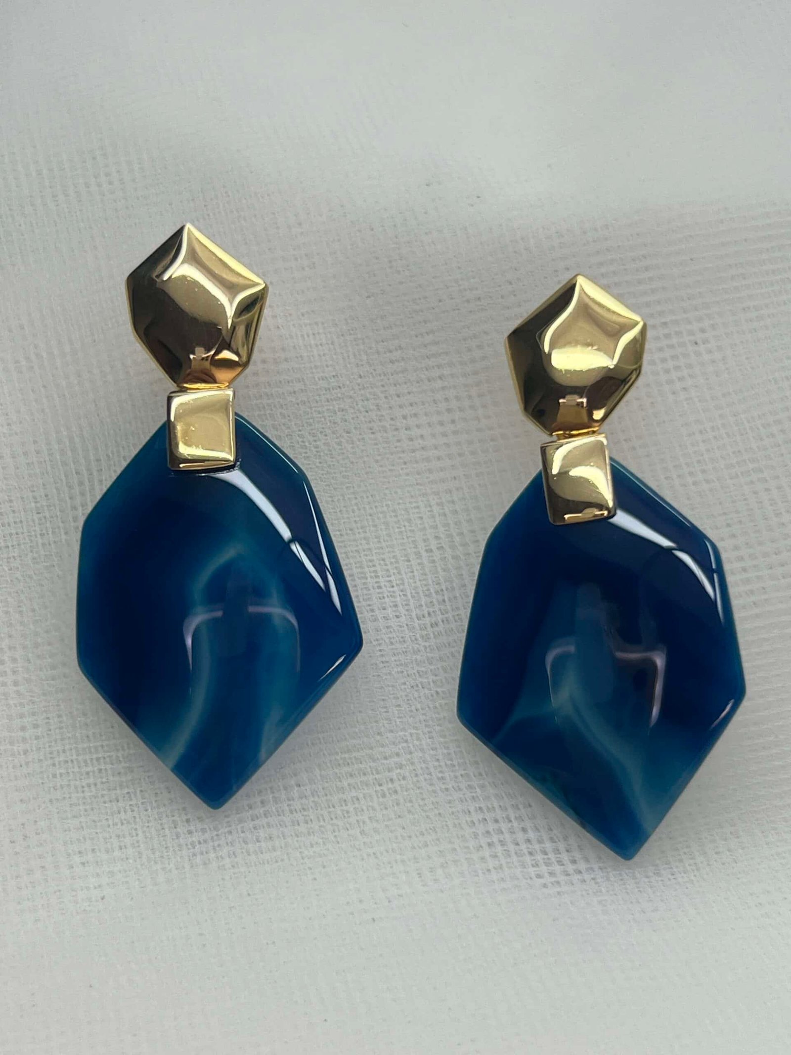 Pendientes largos piedra natural