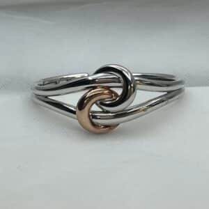 Eclava de plata y plata en oro rosa