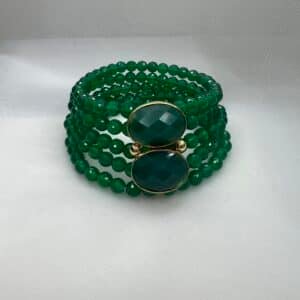 Pulsera de ágatas verdes