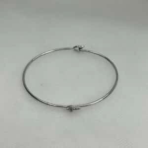 Esclava plata con cruz de circonitas
