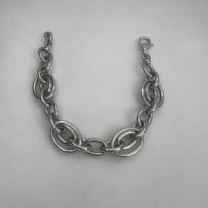 Pulsera de plata de eslabones