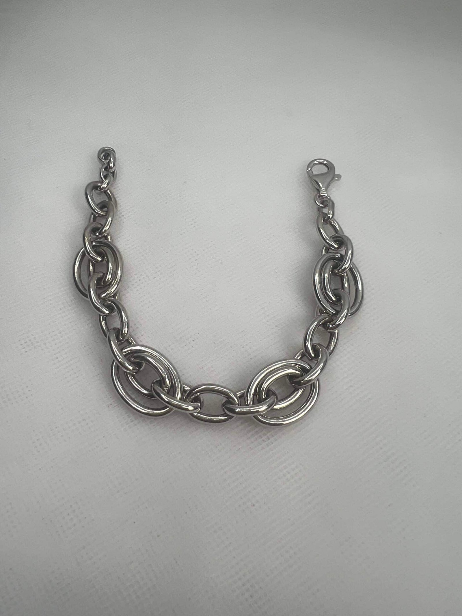 Pulsera de plata de eslabones