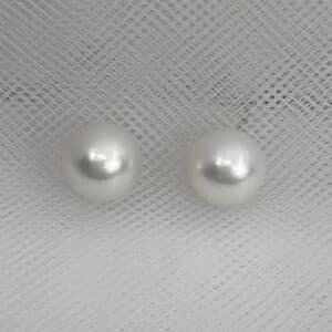 Pendientes de perlas australianas de oro blanco