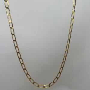 Cadena de oro amarillo maciza de eslabones.