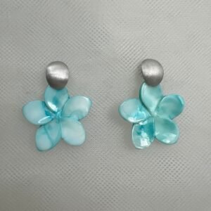pendientes de plata con colgante de nacar